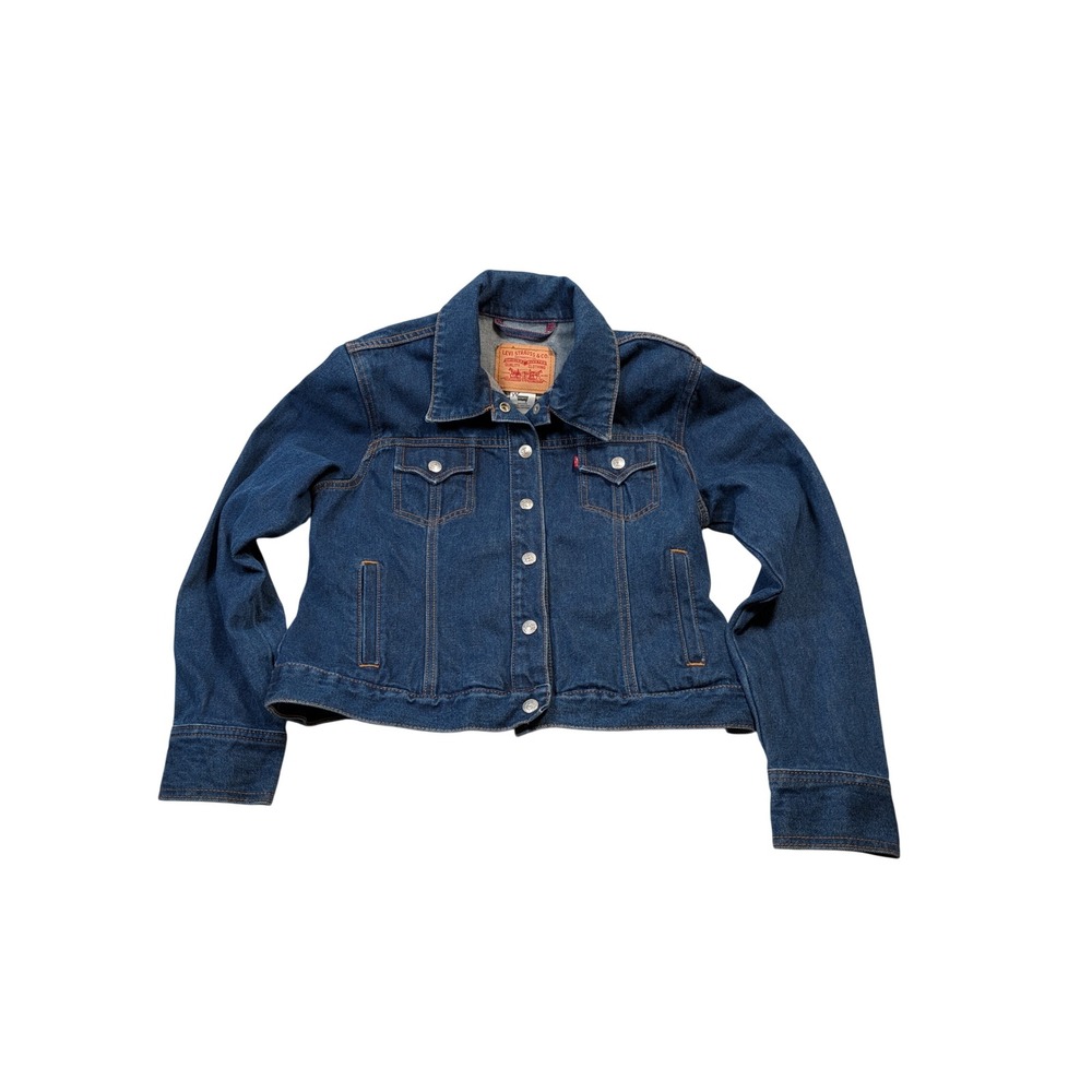 Levi's Women Denim Trucker Jacket Large Blue Indigo